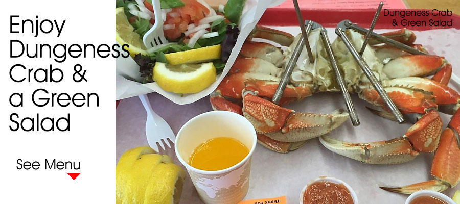 Enjoy Dungeness Crab and a Green Salad